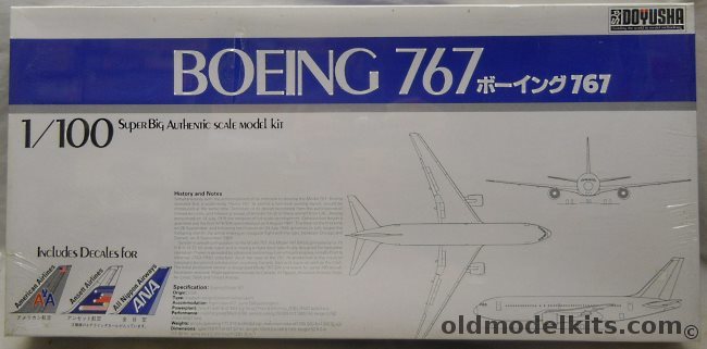 Doyusha 1/100 Boeing 767 - American Airlines - ANA - Ansette (Ex-Nitto), 100-B6-3500 plastic model kit